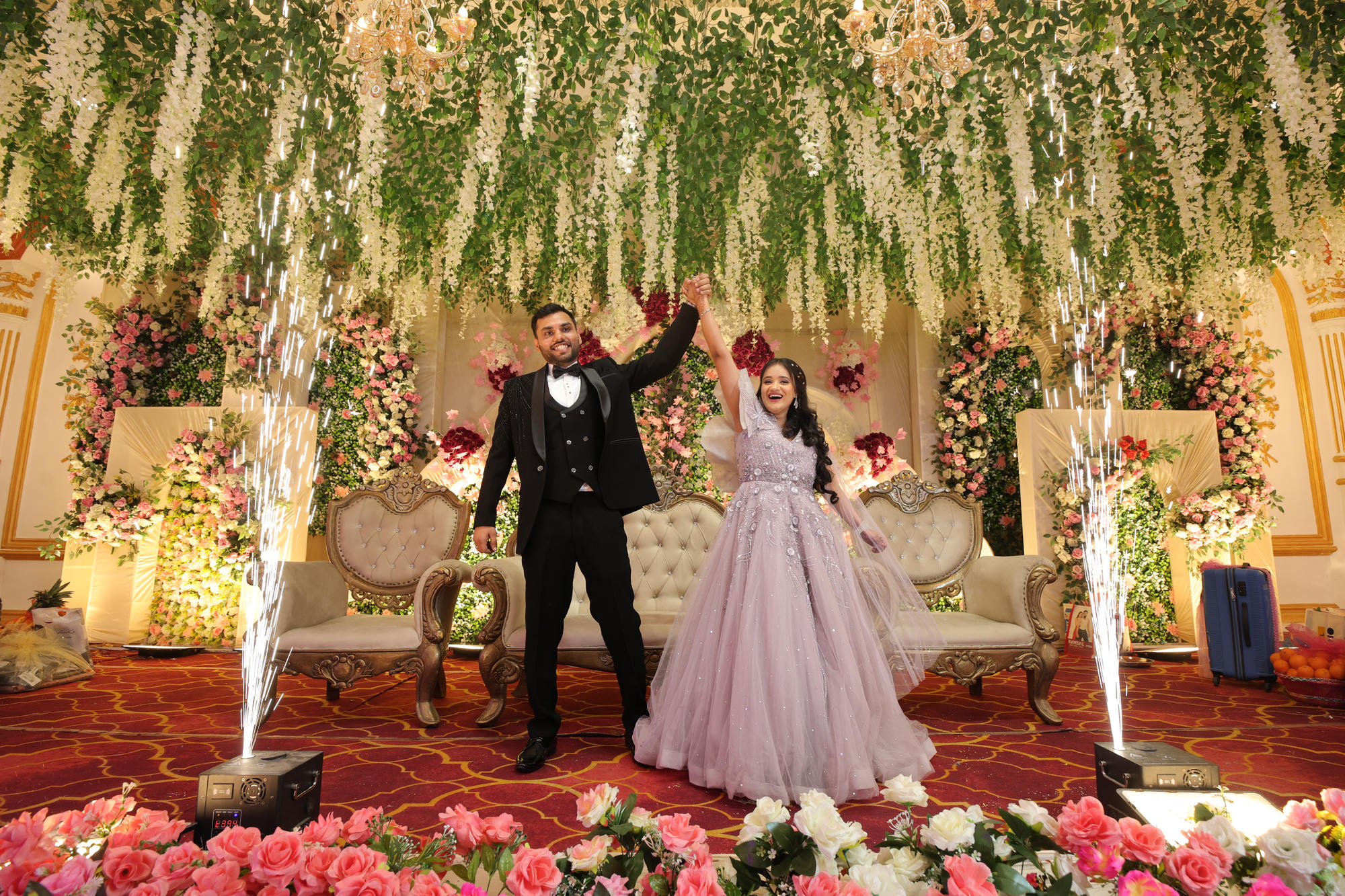Akansha and Shivendra celebrating together